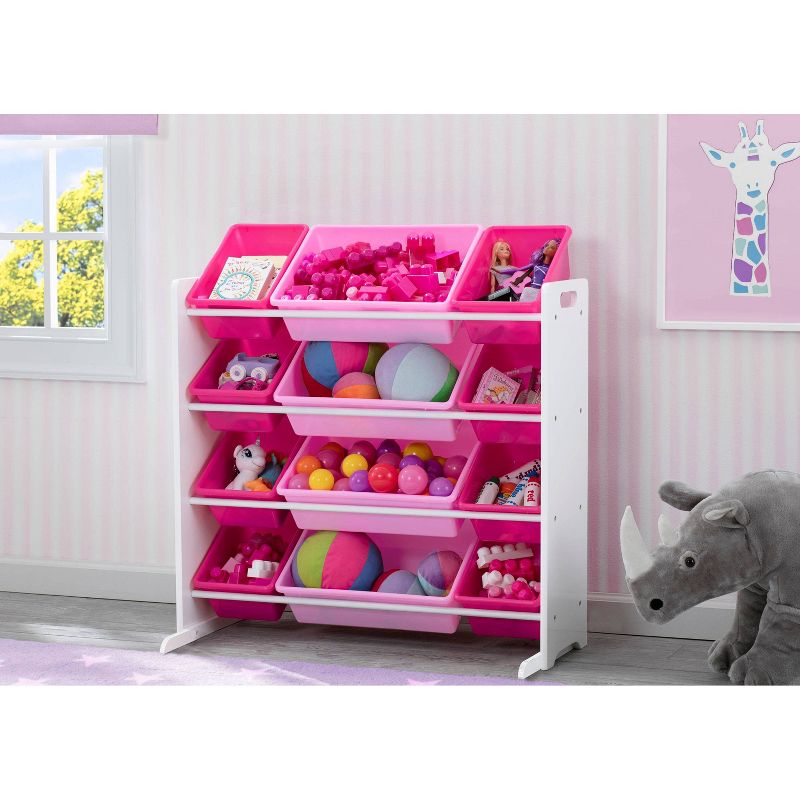 Delta Children Kids' Toy Storage Organizer with 12 Plastic Bins, 3 of 11