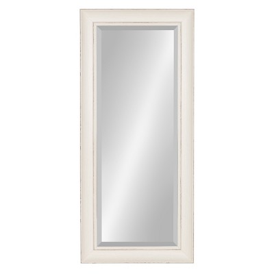 16" x 36" Macon Framed Wall Panel Mirror White - Kate and Laurel