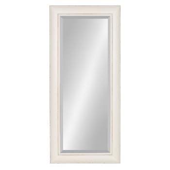16" x 36" Macon Framed Wall Panel Mirror White - Kate and Laurel