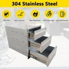 Outdoor Kitchen Drawers 16"W x 21"H x 23"D, Stainless Steel Triple Access BBQ Drawers with Flush Mount Handles,  Durable Storage - 3 of 4