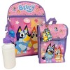 Fast Forward Bluey Kids School Backpack 16" 5PC Lunch Bag Set, Pink and Purple - 3 of 4