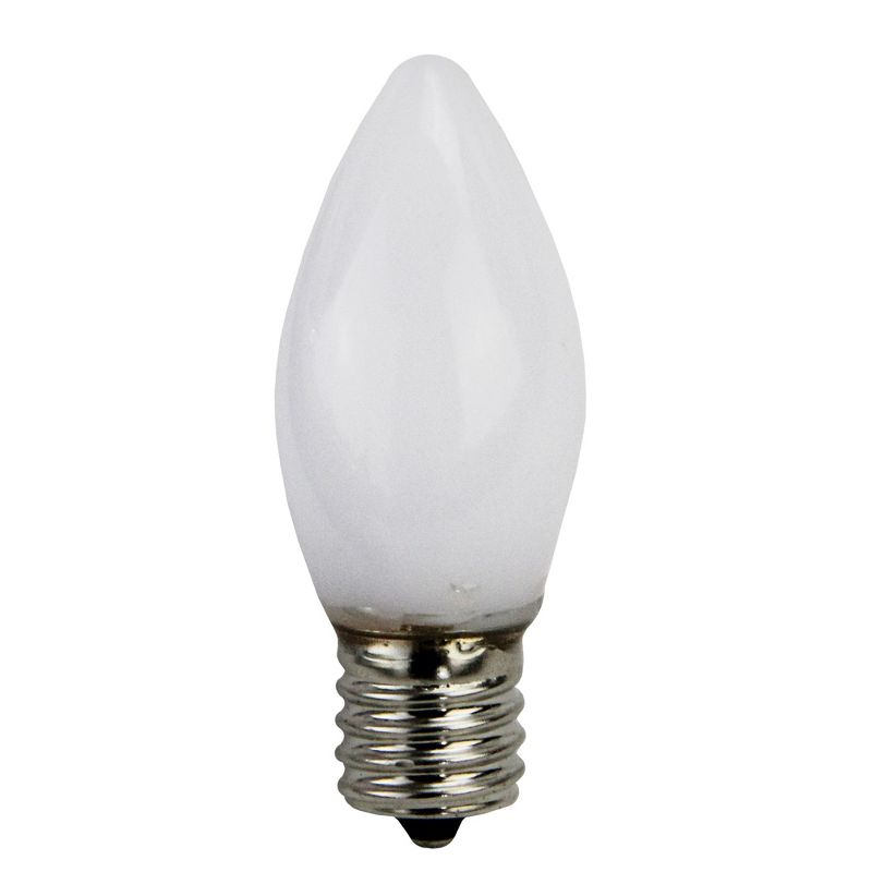 Northlight Pack of 4 Opaque White C9 LED Christmas Replacement Bulbs, 1 of 3