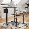 INFURNIC Desks Adjustable Height Sit Stand Workstation Computer Desk with Splice Board for Home Office, Brown, 40.55"*24"*45" - 3 of 4
