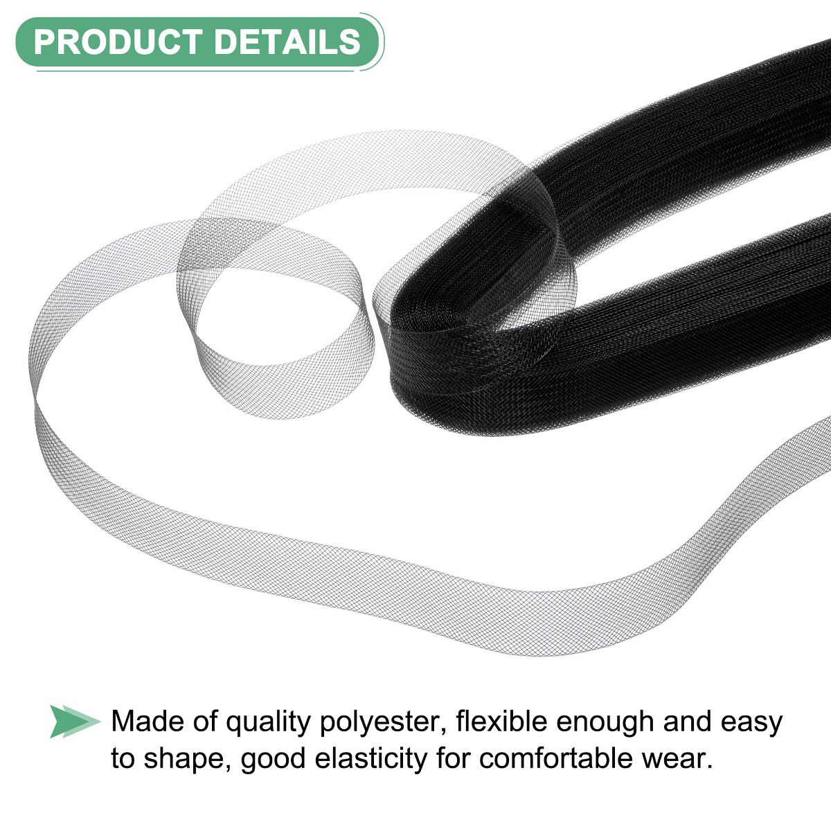 Unique Bargains Polyester Durable Flexible Washable Horsehair Braid Roll 1 Pc - thumbnail 8