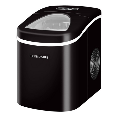  FRIGIDAIRE EFIC101-BLACK Portable Compact Maker, 26 lb per Day,  Black & Silonn Ice Makers Countertop, 9 Cubes Ready in 6 Mins, 26lbs in  24Hrs, Self-Cleaning Ice Machine with Ice Scoop and