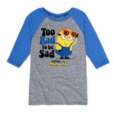 Boys' - Despicable Me Minions - Too Rad To Be Sad Raglan Graphic T-Shirt