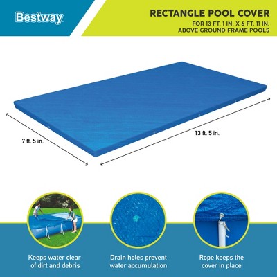 Bestway Flowclear Blue Rectangular UV Resistant Pool Cover