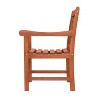 Solhome Siriana Reddish Brown Tropical Wood Patio Armchair - image 2 of 4