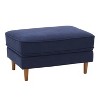 Mulberry Fabric Ottoman: CorLiving, Foot Stool, Living Room, Wood Composite Legs - 3 of 4