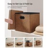SONGMICS 15 Inches Folding Storage Ottoman, Cube Footrest, Coffee Table with Hole Handles, Faux Leather - 4 of 4