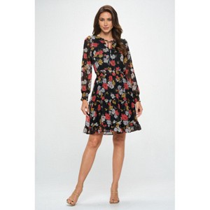 WEST K Women's Cataleya Smocked Long Sleeve Tiered Dress - 1 of 4