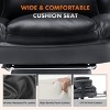 FURNIinspire Task and Office Chairs Pu Leather Home Office Computer Chair Swivel Desk Chair Comfy with Footrest, Black, 28.34"*33.07"*47.63" - 4 of 4