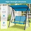 Tangkula 2-Person Patio Swing Seat Swing Bench Canopy Swing Loveseat Outdoor - 4 of 4