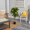 HomeStock  4 ft. Artificial Plumeria Tree in Pot for Indoor/Outdoor - 3 of 3