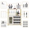 Wine Bar Cabinet, Liquor Cabinet with Detachable Wine Rack, Small Coffee Bar, Mesh Door, Buffet Sideboard for Kitchen - 2 of 4