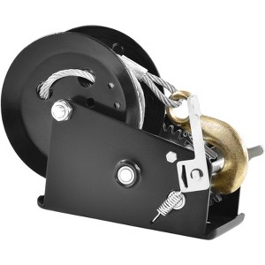 VEVOR Hand Winch, 3500 lbs Pulling Capacity, Boat Trailer Winch Heavy Duty Rope Crank with 33 ft Steel Wire Cable and Two-Way Ratchet - 1 of 4
