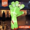 Joyfy 9 FT Long Halloween Inflatables Outdoor Decoration, Giant Zombie Arm Inflatable with Built-in LEDs for Halloween Yard Lawn Garden Decoration - 3 of 4