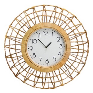 VIP Metal 28 in. Yellow Aged Wall Clock - 1 of 2