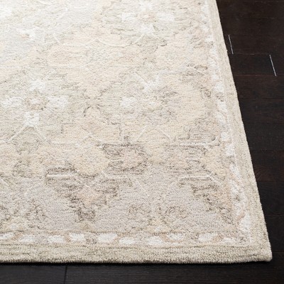 Elegant Gray Hand-Tufted Wool Area Rug 8' x 10'