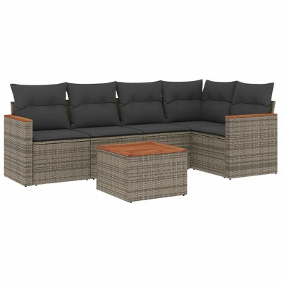 vidaXL Garden Sofa Set Grey