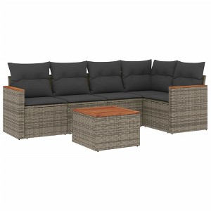 vidaXL Garden Sofa Set Grey - 1 of 4