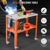 Welding Table 36"x18", 1200lbs Load Capacity Steel Welding Workbench Table on Wheels, with Braking Lockable Casters, Tool Slots, Fixture Holes - 2 of 4