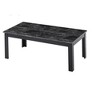 3-Pc Traditional Rectangular Coffee Table and Square End Tables Set with Faux Marble Tops, Elegant Accent for Living Room or Lounge - 3 of 4