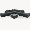 8-Pieces Outdoor Wicker Modular Sectional Sofa Set with Coffee Table, Free Combination - 2 of 4