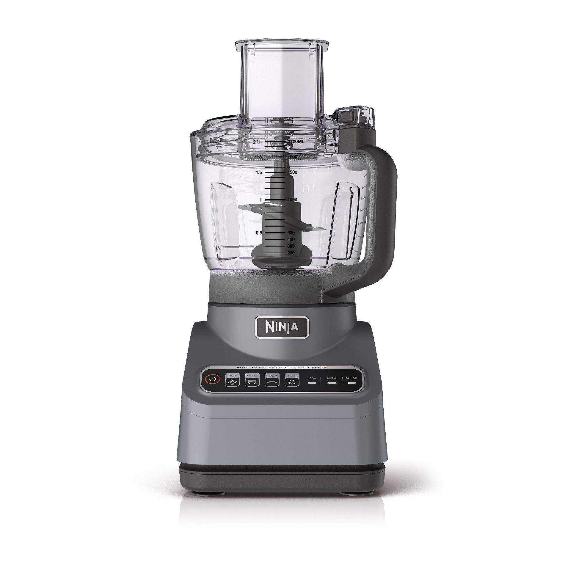 Ninja Professional 850W 9-Cup Food Processor - BN601: Stainless Steel, 3 Speeds, Mix, Chop, Slice, Shred, Puree, Dishwasher Safe
