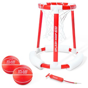 GoSports Splash Hoop 360 Floating Pool Basketball Game 4pc - Red - 1 of 4