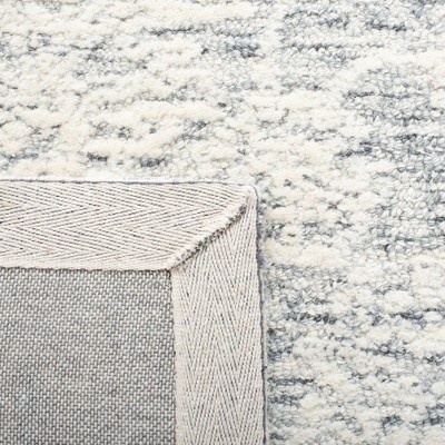 Gray Hand-Tufted Wool Square Area Rug