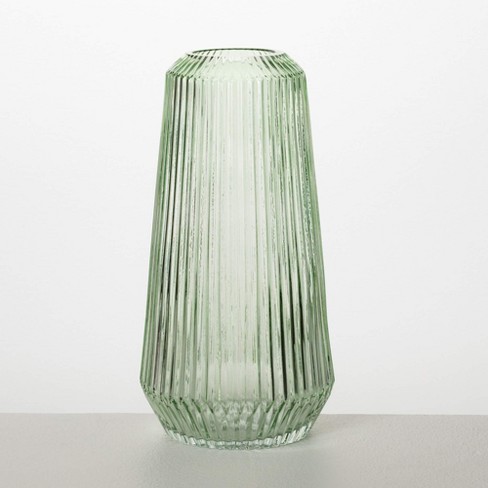 Sullivans Green Ribbed Glass Vase 12.5"H - image 1 of 4