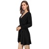 Women's Cross V-Neck Wrap Ruffle Party Mini Dress - 2 of 4