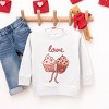 Love Cursive Cupcakes Coquette - Toddler Graphic Sweatshirt - 2 of 4