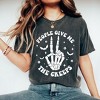 Simply Sage Market Women's People Give Me The Creeps Short Sleeve Garment Dyed Tee - 2 of 4