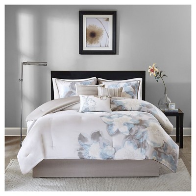 Jasmine Watercolor Floral Comforter Set 7 Piece Target