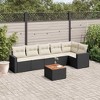 vidaXL Patio Sofa Set Black, Cream White - 2 of 4