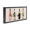 Stupell Industries Various Wine & Champagne Bottles Floating Frame Canvas Art, Black, 31" x 14" - 2 of 4