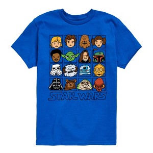 Boys' - Star Wars - Yoda and Friends Face Grid Short Sleeve Graphic T-Shirt - 1 of 4