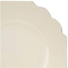 Silver Spoons Elegant Disposable Plastic Plates for Party, Heavy Duty Ivory Disposable Plate Set, (10 PC) - Baroque - 4 of 4