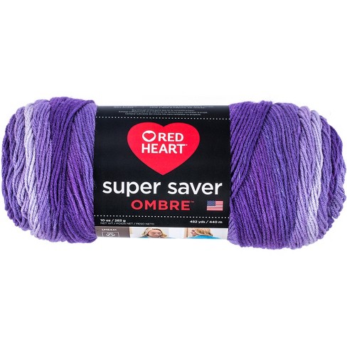 Red Heart Super Saver Ombre Yarn-violet : Target