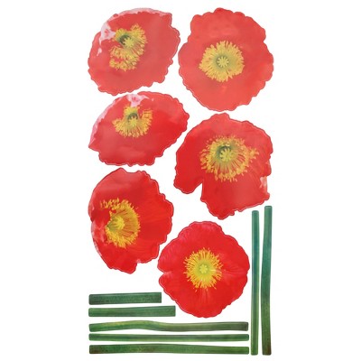 Slickblue Flower Display Vinyl Wall Decals – Decorative Stickers for Living Room, Bedroom & More, 13" x 23.5"