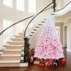 Tangkula Artificial Christmas Tree Hinged Snow Flocked Xmas Tree w/ Lush Branch Tips - 2 of 4