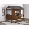 Donco Kids Twin Log Cabin Low Loft w/Twin Trundle, Rustic Walnut, Double - 2 of 4