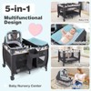 Safstar 4-in-1 Convertible Portable Baby Playard Newborn Napper w/ Music & Toys Blue - 3 of 4