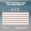 White Classic 100% Cotton Cabana Striped Oversized Beach Towels - 3 of 4