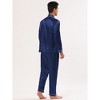 TATT 21 Men's Long Sleeves Button Down Satin Pajamas Sets Nightwear 2 Packs - 4 of 4
