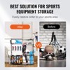 VEVOR Golf Storage Garage Organizer, 2 Golf Bag Storage Stand Holder and Other Sports Equipment Storage Rack with Baskets & Hooks, Black - 4 of 4