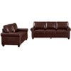 PU Leather Sofa with Nailhead Trim, Rolled Arms, and Rubber Wood Legs – Classic Upholstered Sofa Couch for Living Room - HABITRIO - 3 of 4