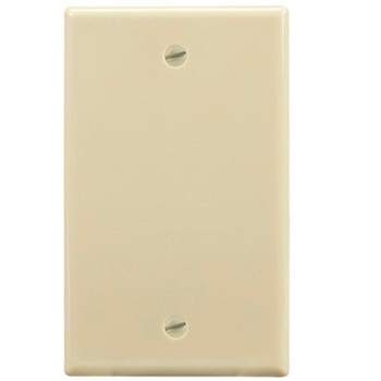 Monoprice 1-Gang Blank Wall Plate - Ivory  for Home ,Office, Personal Install